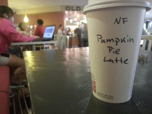 The Pumpkin Pie Latte at Old Main Market is creamy, foamy, and delicious. 