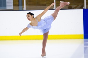 Competitive ice skater and PLU first-year Jordan Lee practices at Sprinker Recreation Center Wednesday morning before leaving to compete in sectionals in Oakland, Calif. Photo by Jesse Major