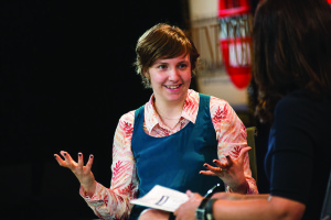 Lena Dunham, author of “Not My Kind of Girl,” being interviews in 2012 at Fortune’s Most Powerful Women Conference. 