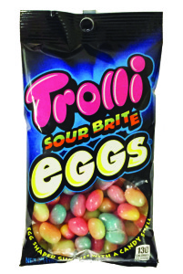 Trolli Eggs are available for $1.89 in Old Main Market. 