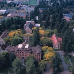 Framework Master Plan (aerial view of campus), Pacific Lutheran University