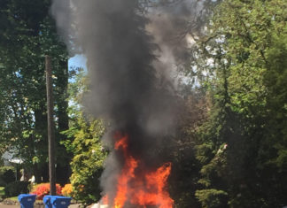 Student’s car goes up in flames on Wheeler Street