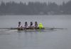 Rowers push their bodies to max to spring across the finish line on American Lake