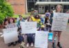 Students protest a lack of accessibility on campus