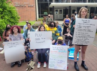 Students protest a lack of accessibility on campus