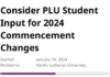 2024 PLU Student Commencement Changes